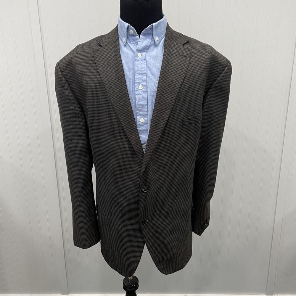 Oak Hill 54R / 56R Dark Houndstooth 2-Button Dual-Vent Sports Coat